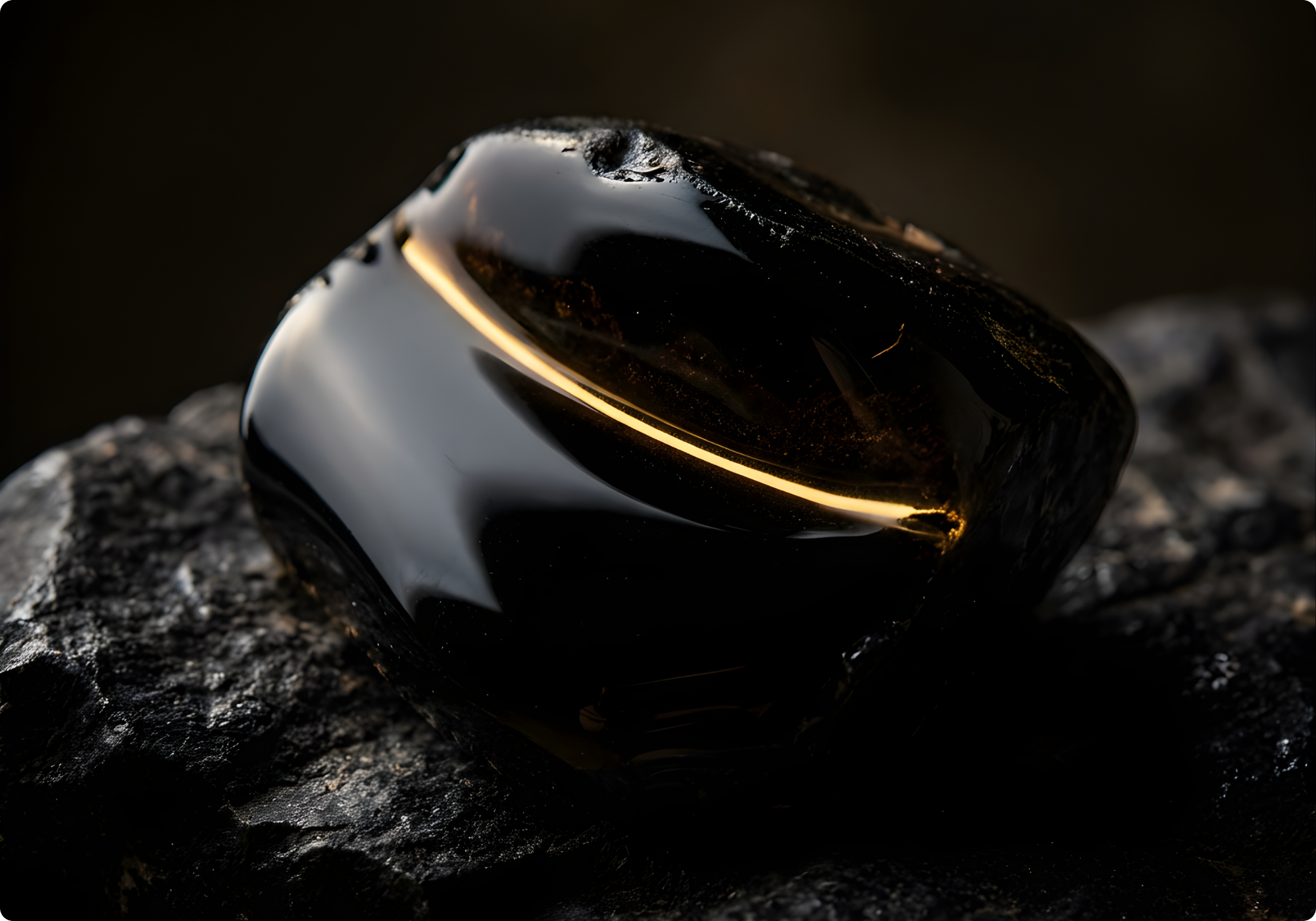 Prémium himalájai shilajit gyanta nyers formában, sötét kősziklán - EMPORIA minőség