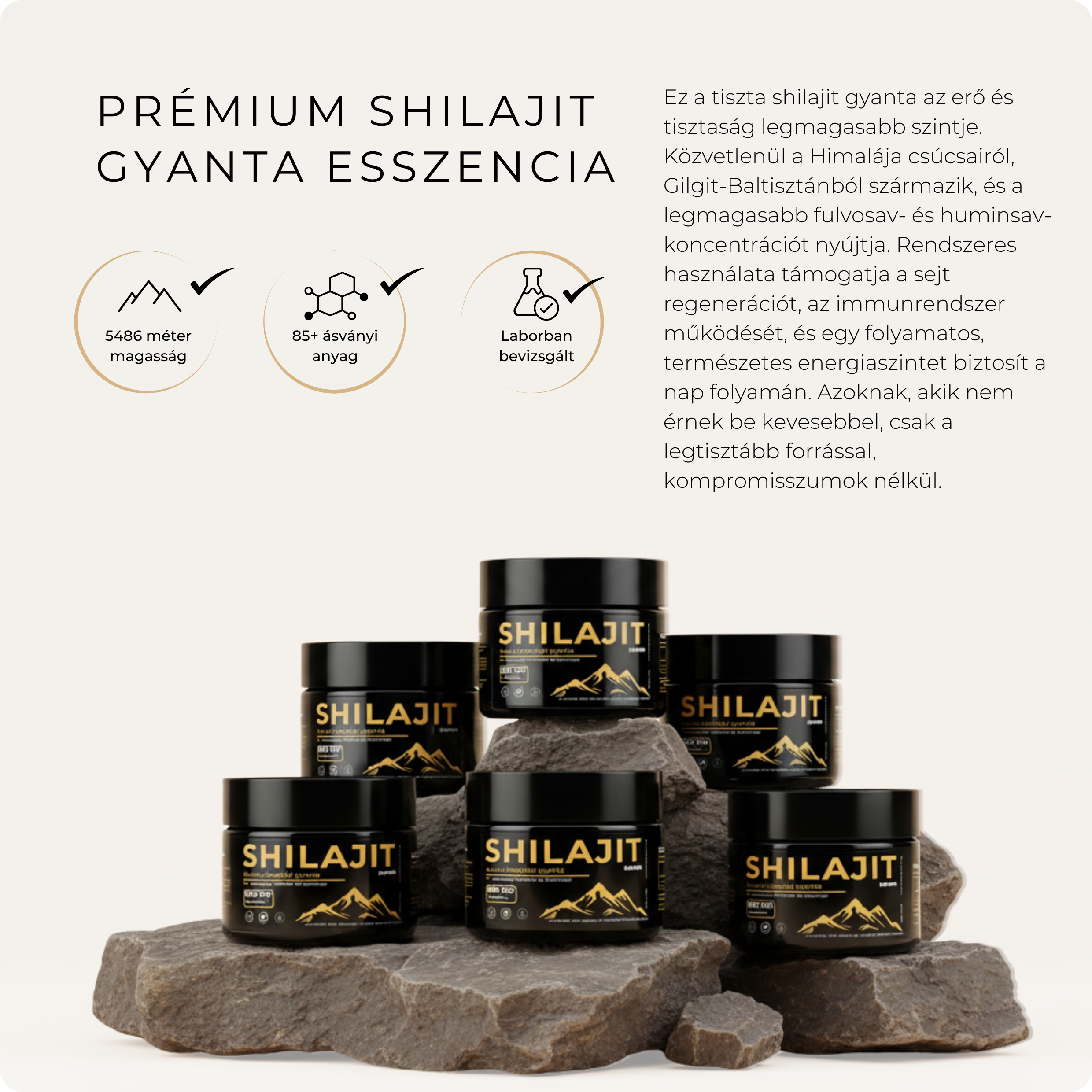 EMPORIA Eredeti Himalájai Shilajit Gyanta (50g)